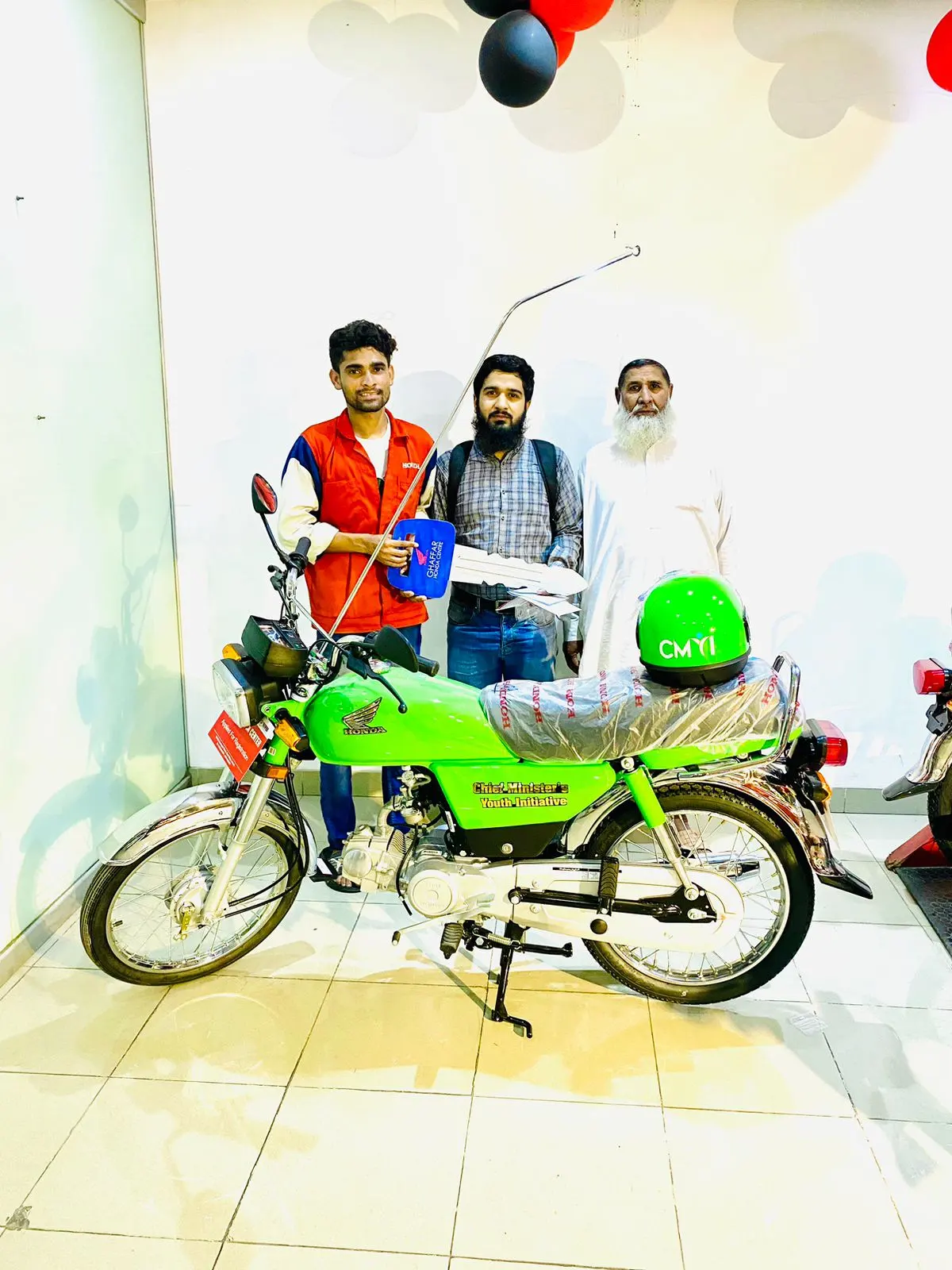 University students on campus with their new scheme bikes