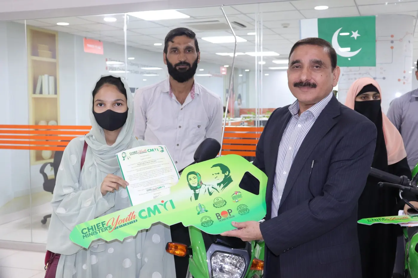 Rows of new green scheme bikes awaiting first-time owners